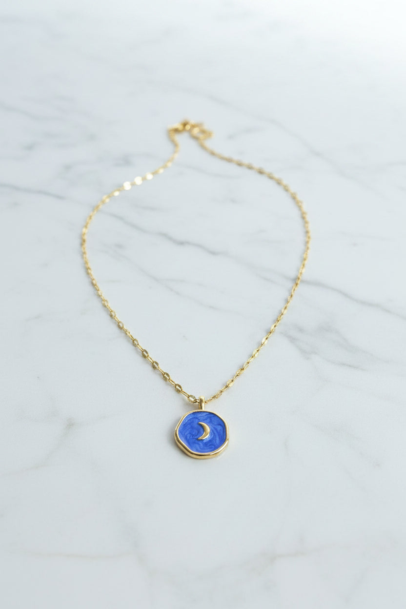 Moon Crescent Enamel Charm