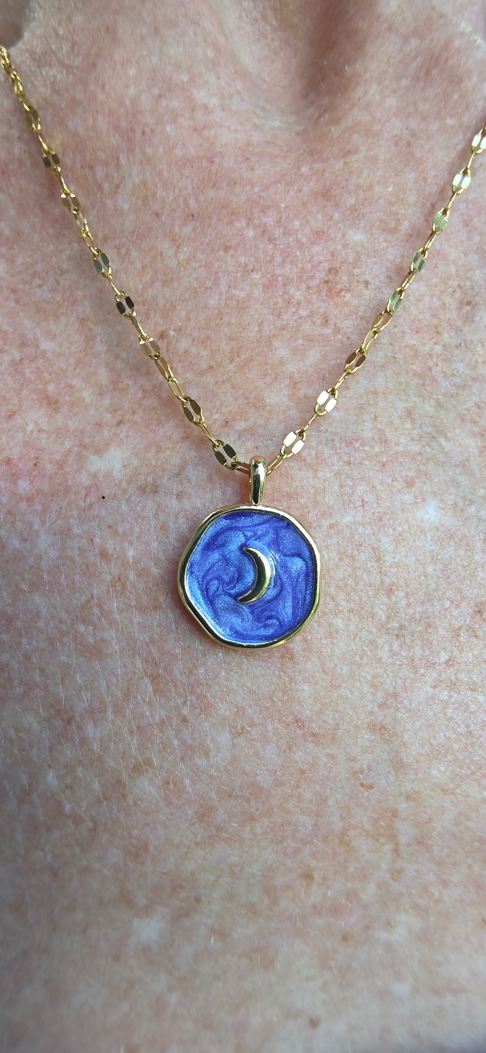 Moon Crescent Enamel Charm