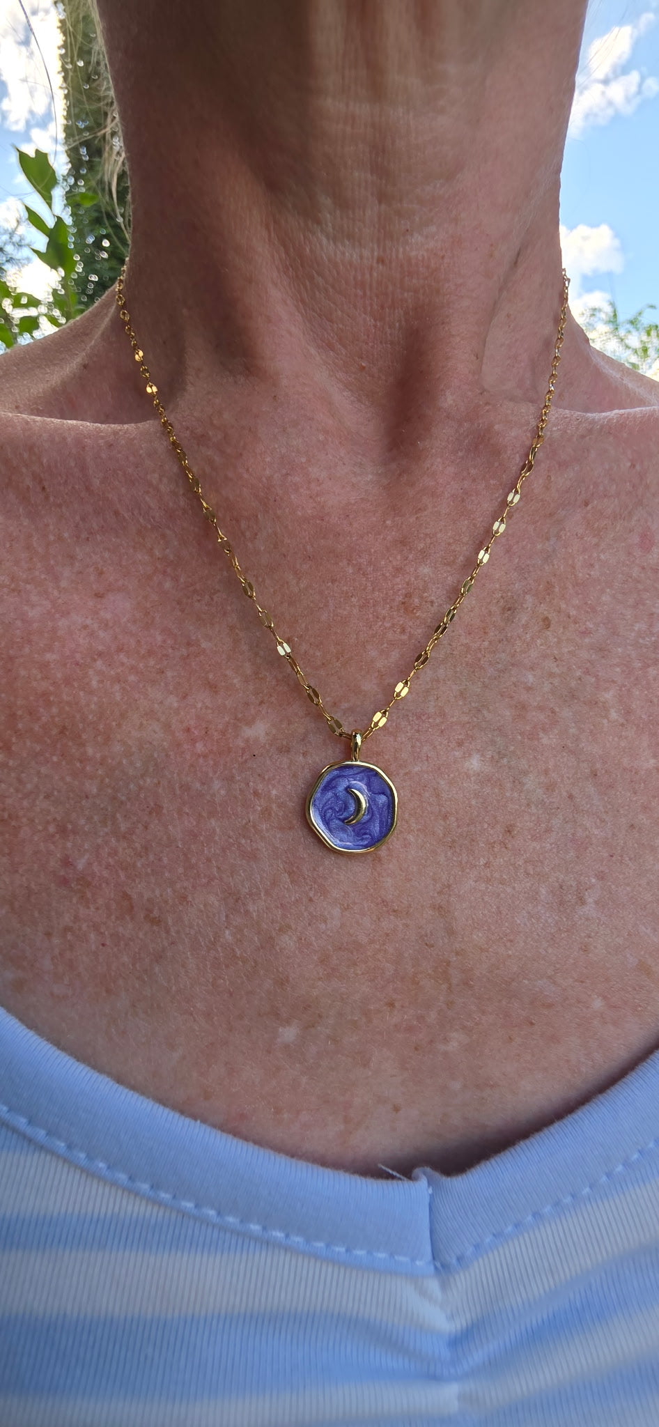 Moon Crescent Enamel Charm