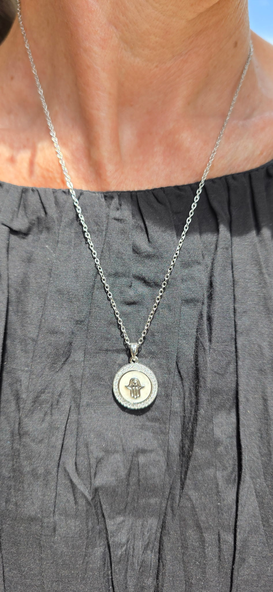 Hamsa Halo Pendant